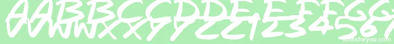 RapidInks Font – White Fonts on Green Background