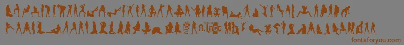 SexySpanishErasmusGirlsV.2.0 Font – Brown Fonts on Gray Background
