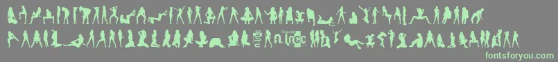SexySpanishErasmusGirlsV.2.0 Font – Green Fonts on Gray Background