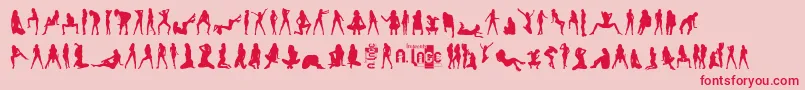 SexySpanishErasmusGirlsV.2.0 Font – Red Fonts on Pink Background