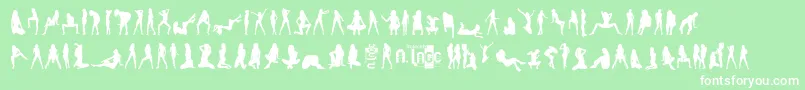 SexySpanishErasmusGirlsV.2.0 Font – White Fonts on Green Background