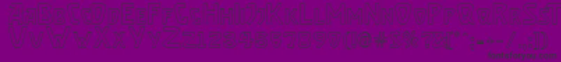 Więcej informacji o czcionce BrassettOutline Czcionka BrassettOutline – czarne czcionki na fioletowym tle