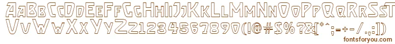 BrassettOutline-fontti – ruskeat fontit valkoisella taustalla