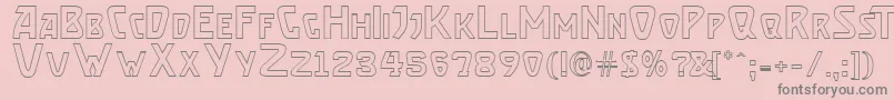 BrassettOutline Font – Gray Fonts on Pink Background