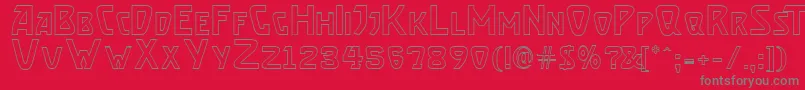 BrassettOutline Font – Gray Fonts on Red Background