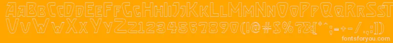 BrassettOutline Font – Pink Fonts on Orange Background