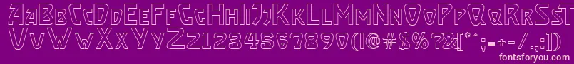 BrassettOutline Font – Pink Fonts on Purple Background
