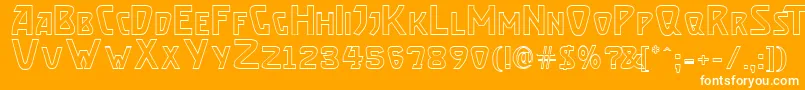 フォントBrassettOutline – オレンジの背景に白い文字