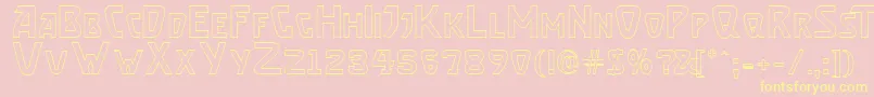 BrassettOutline Font – Yellow Fonts on Pink Background