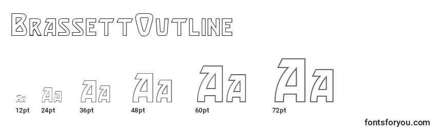 Размеры шрифта BrassettOutline