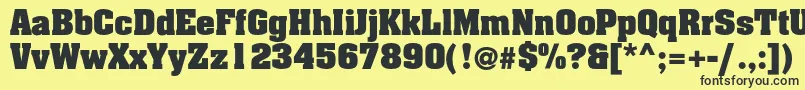 Adamantc Font – Black Fonts on Yellow Background