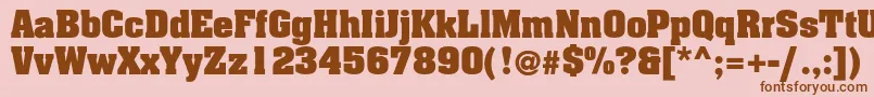 Adamantc Font – Brown Fonts on Pink Background