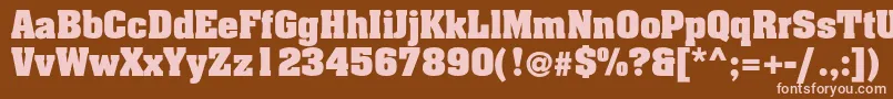 Adamantc Font – Pink Fonts on Brown Background