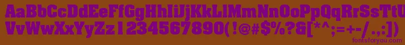 Adamantc-Schriftart – Violette Schriften auf braunem Hintergrund