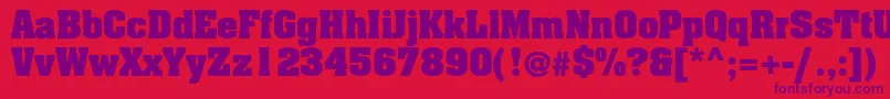 Adamantc Font – Purple Fonts on Red Background