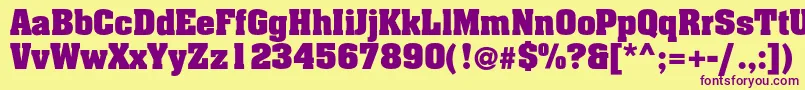 Adamantc Font – Purple Fonts on Yellow Background