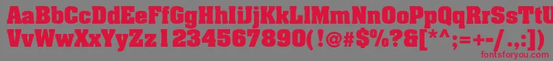 Adamantc Font – Red Fonts on Gray Background