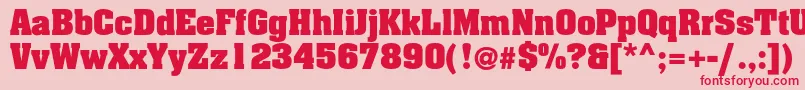 Adamantc Font – Red Fonts on Pink Background