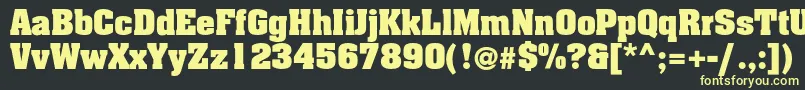 Adamantc Font – Yellow Fonts on Black Background