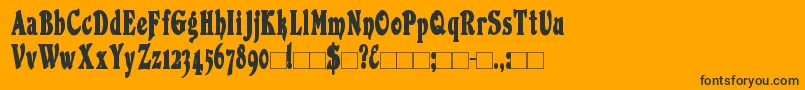 Police DuvallcondensedBold – polices noires sur fond orange