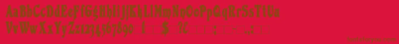 fuente DuvallcondensedBold – Fuentes Marrones Sobre Fondo Rojo