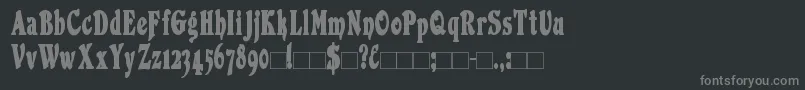 DuvallcondensedBold Font – Gray Fonts on Black Background