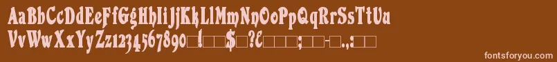 DuvallcondensedBold Font – Pink Fonts on Brown Background