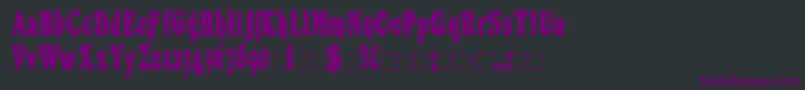 DuvallcondensedBold-Schriftart – Violette Schriften auf schwarzem Hintergrund