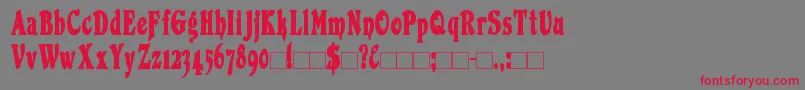 DuvallcondensedBold Font – Red Fonts on Gray Background