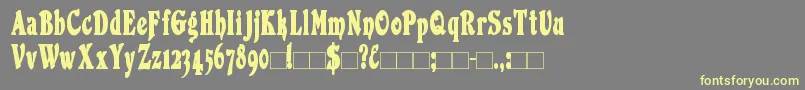 DuvallcondensedBold Font – Yellow Fonts on Gray Background