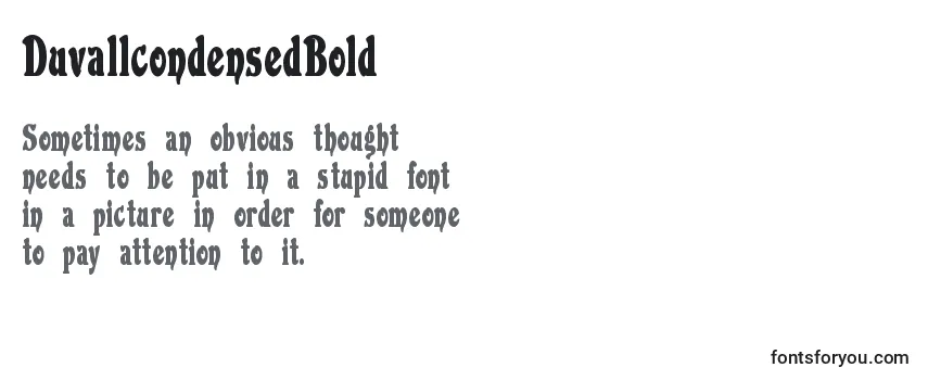 DuvallcondensedBold Font