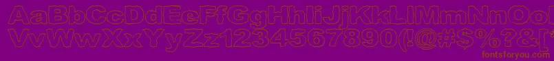 Police Roughhewn ffy – polices brunes sur fond violet