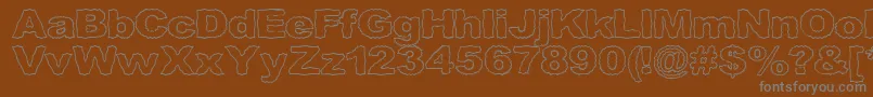 Шрифт Roughhewn ffy – серые шрифты на коричневом фоне