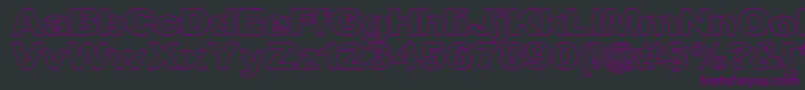 Roughhewn ffy Font – Purple Fonts on Black Background