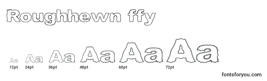 Roughhewn ffy Font Sizes