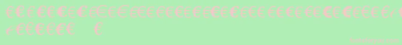 LinotypeEurofontRToS Font – Pink Fonts on Green Background