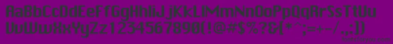 フォントChicagocyr – 紫の背景に黒い文字