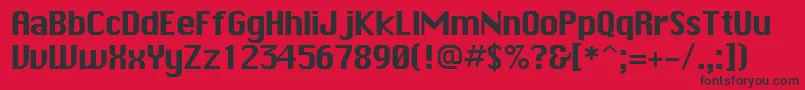 Chicagocyr Font – Black Fonts on Red Background
