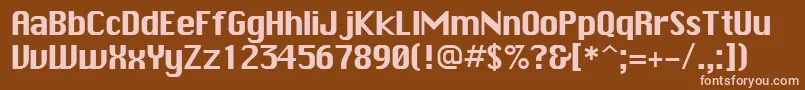Chicagocyr Font – Pink Fonts on Brown Background