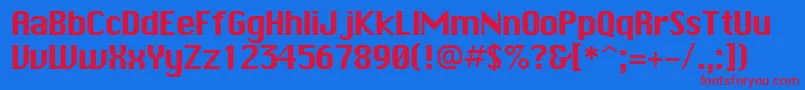Chicagocyr Font – Red Fonts on Blue Background