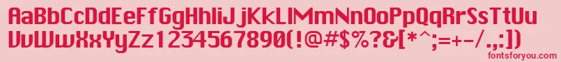 Chicagocyr Font – Red Fonts on Pink Background