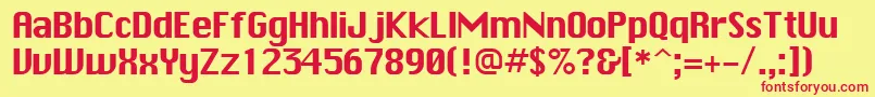 Chicagocyr Font – Red Fonts on Yellow Background