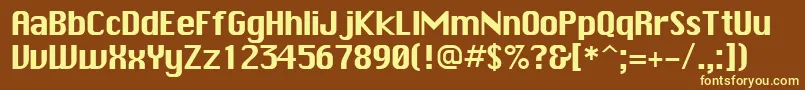 Шрифт Chicagocyr – жёлтые шрифты на коричневом фоне