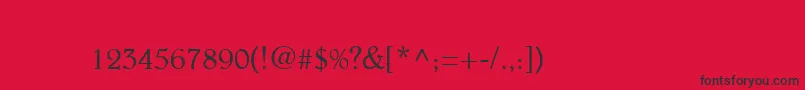 フォントBelthederDeco – 赤い背景に黒い文字