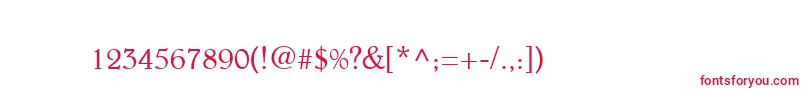 フォントBelthederDeco – 白い背景に赤い文字