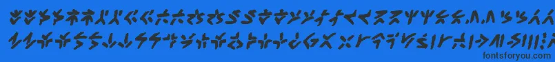 XenotribalbbBld Font – Black Fonts on Blue Background
