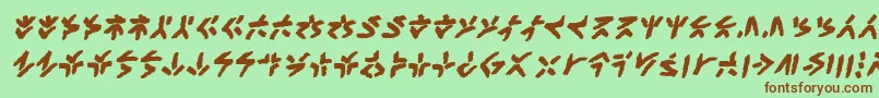 XenotribalbbBld Font – Brown Fonts on Green Background