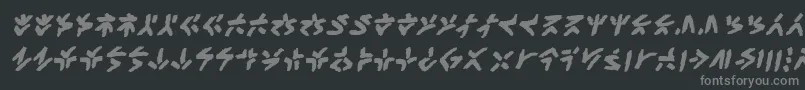 XenotribalbbBld Font – Gray Fonts on Black Background