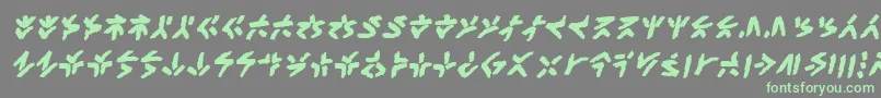 XenotribalbbBld-fontti – vihreät fontit harmaalla taustalla