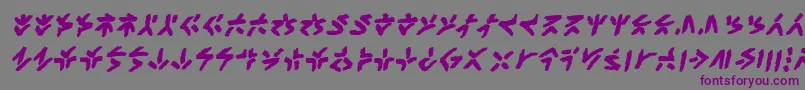 XenotribalbbBld Font – Purple Fonts on Gray Background
